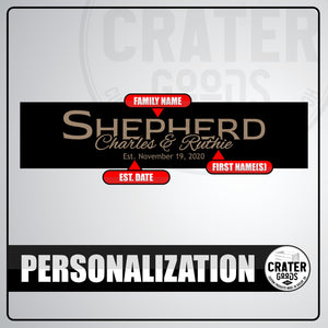 Ebonized Hickory Established Sign - HWS001 - Carved Signs