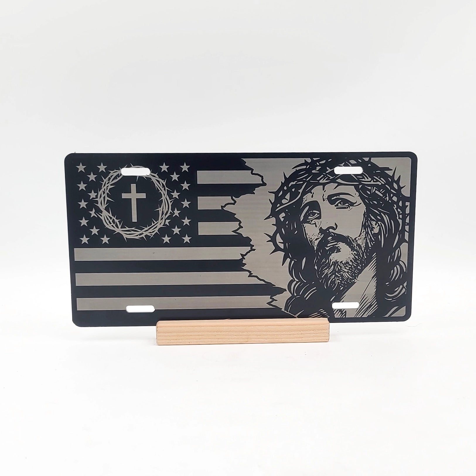 Jesus Silhouette License Plate | Engraved Vanity License Plate | ELP005