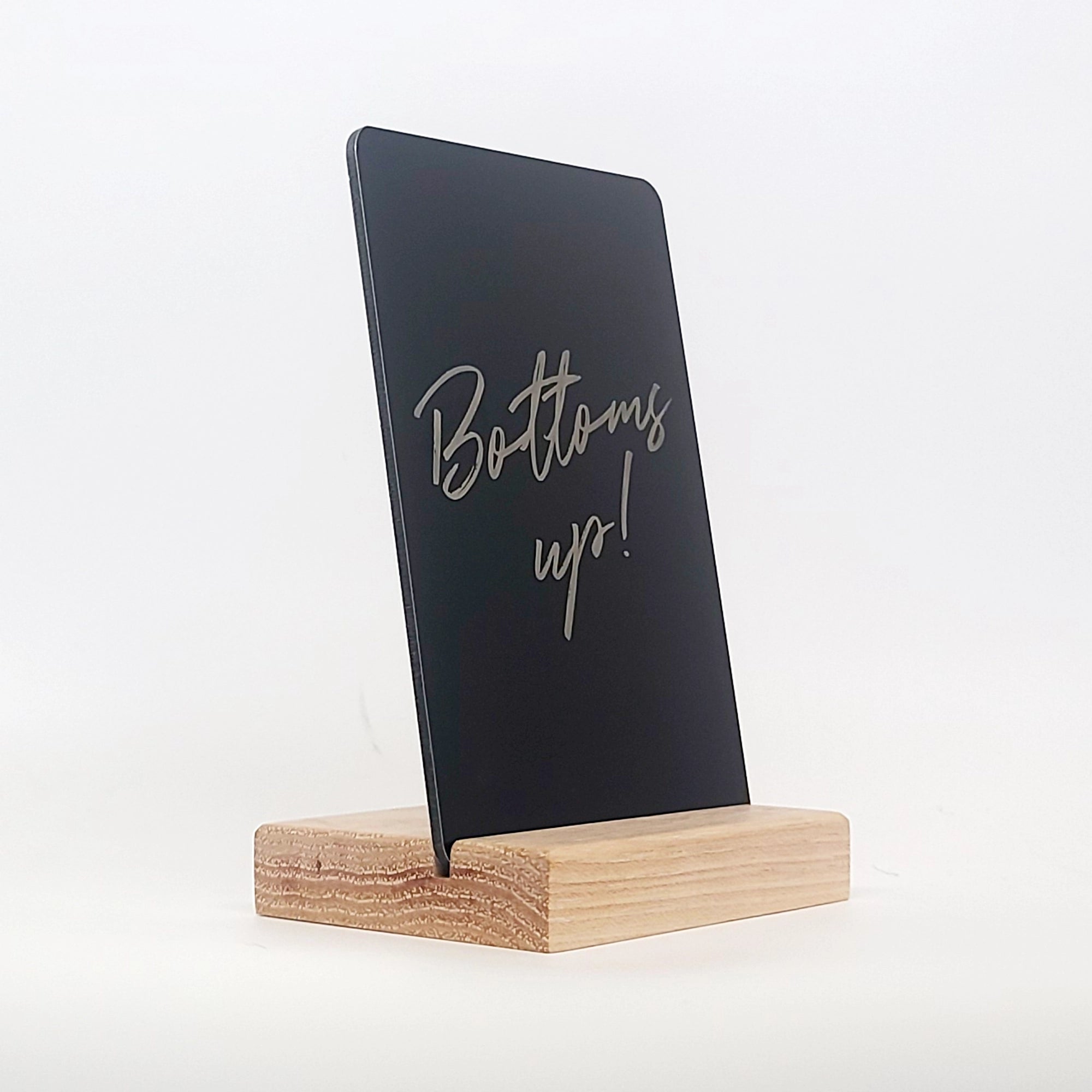 Bottoms Up Aluminum Composite Shelf Sign - LEA023