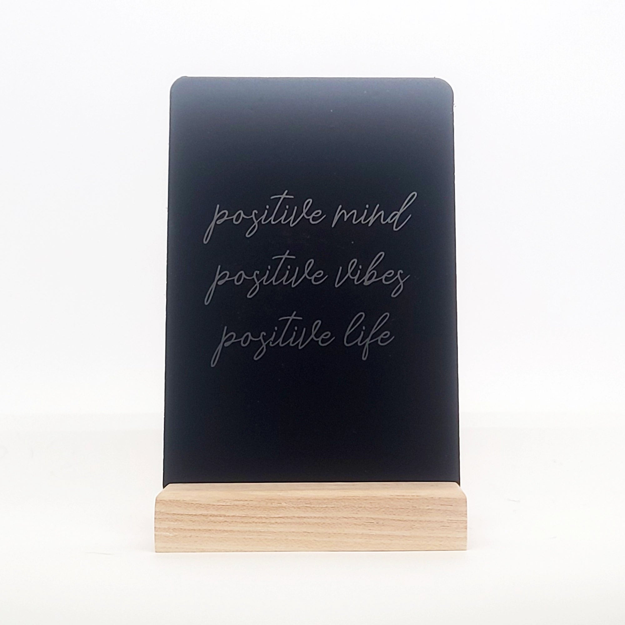 Positive Mind Aluminum Composite Shelf Sign - LEA032