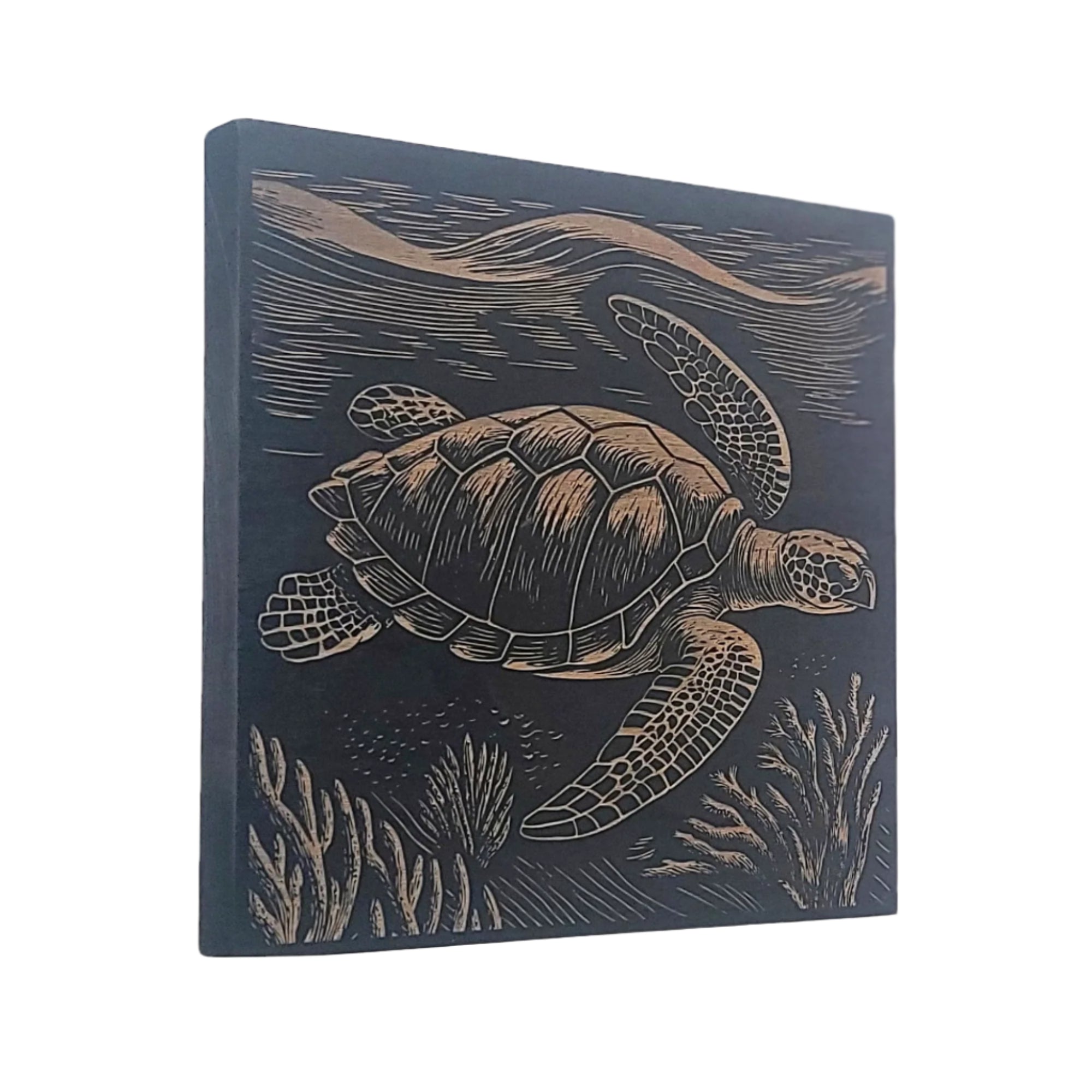 Sea Turtle Engraved Wooden Sign - LES009