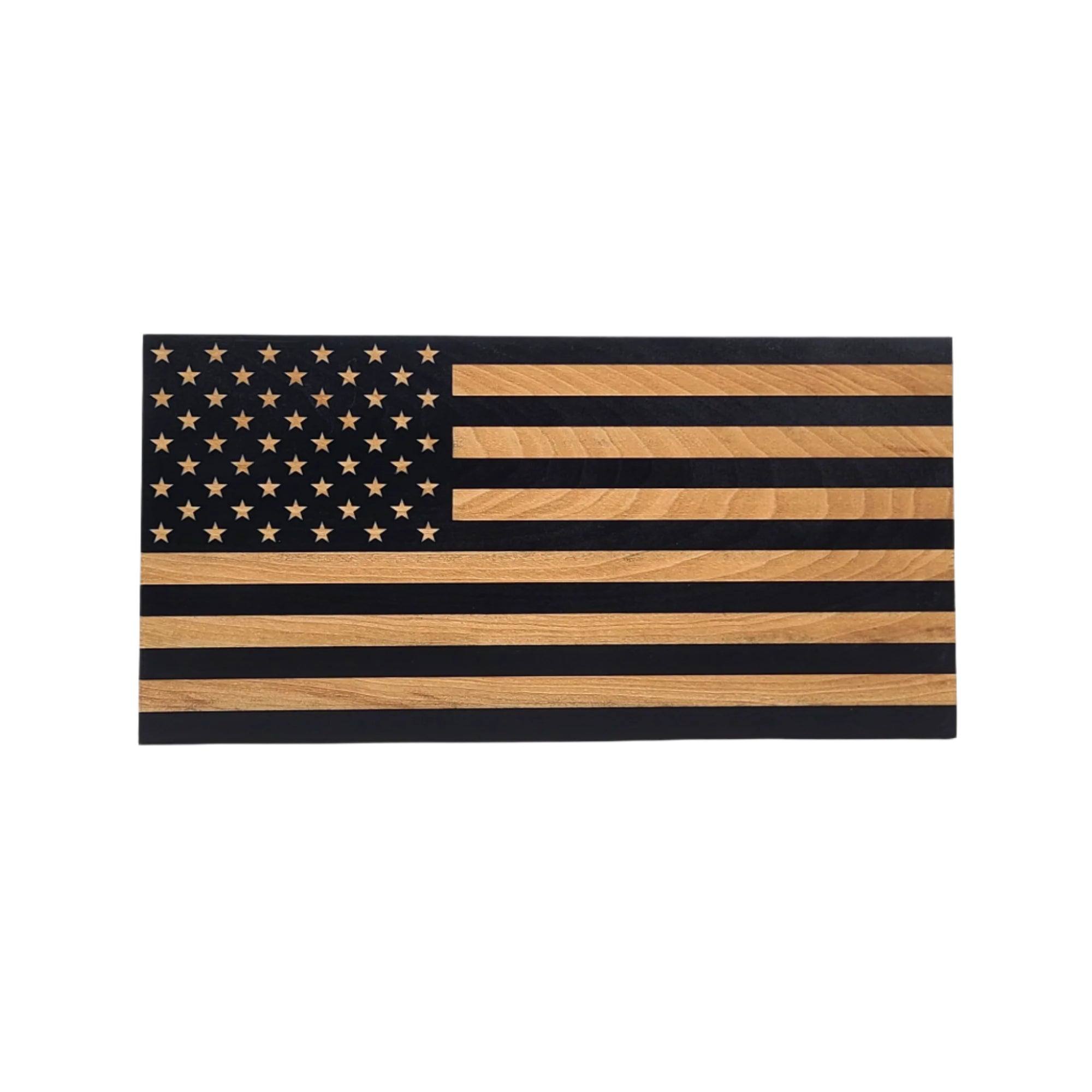 Engraved Wooden American Flag - LEF004