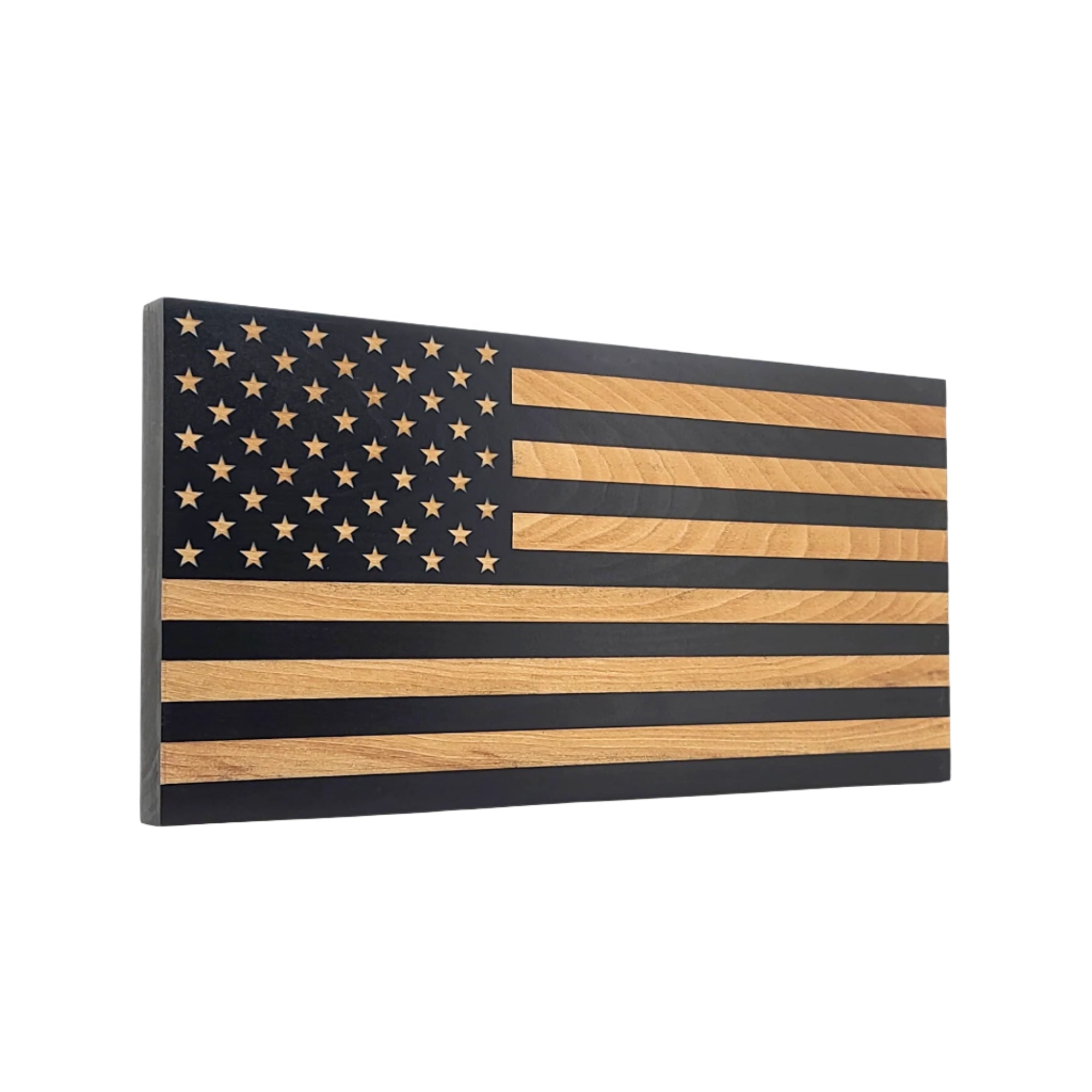 Engraved Wooden American Flag - LEF004