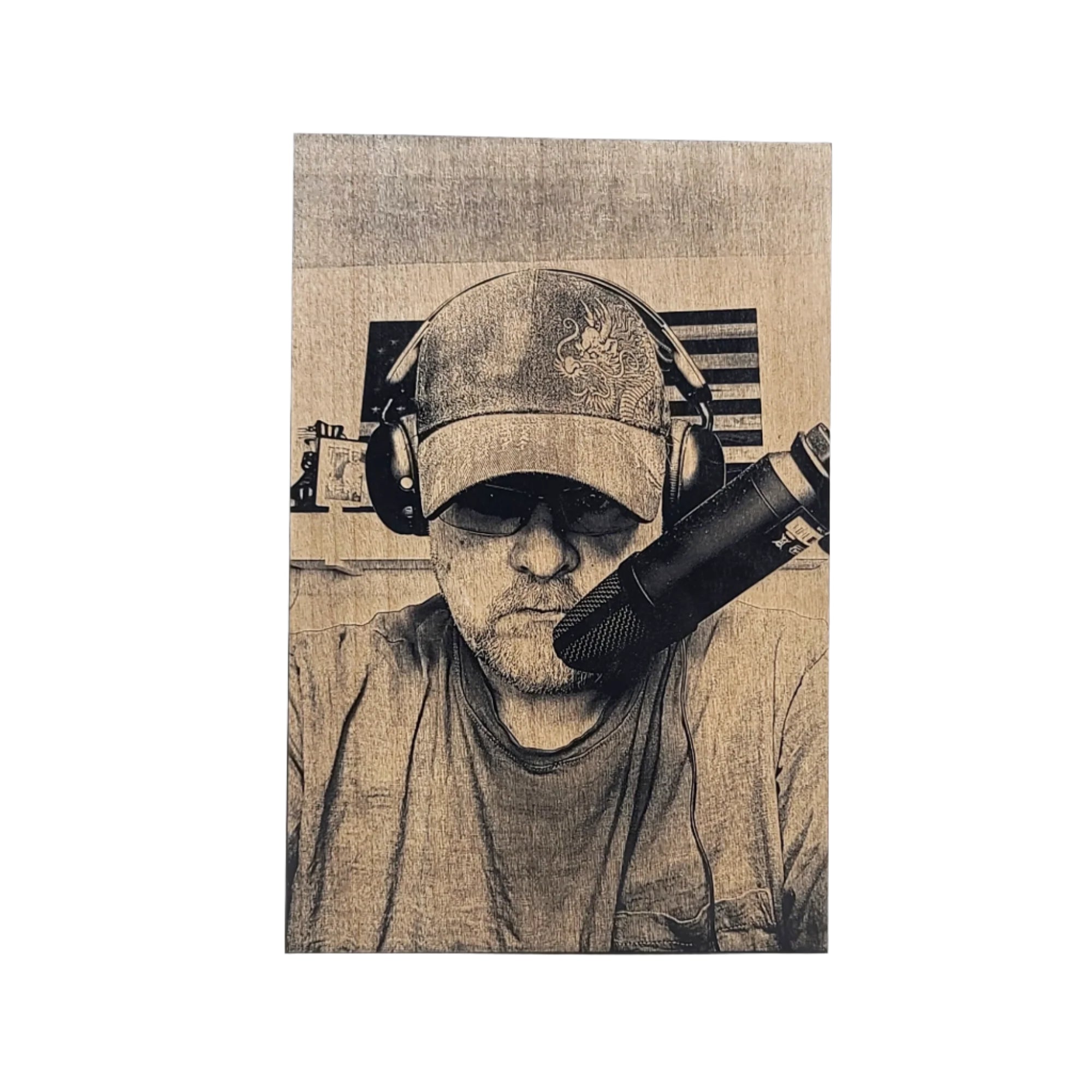Solid Aspen Hardwood Laser Engraved Photo - LEP001