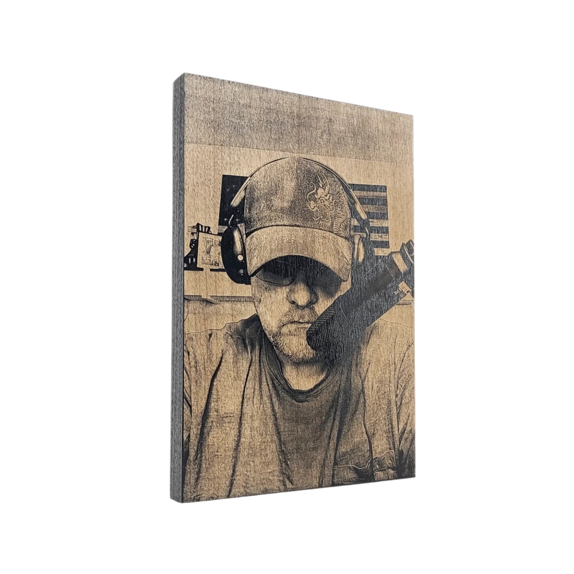 Solid Aspen Hardwood Laser Engraved Photo - LEP001