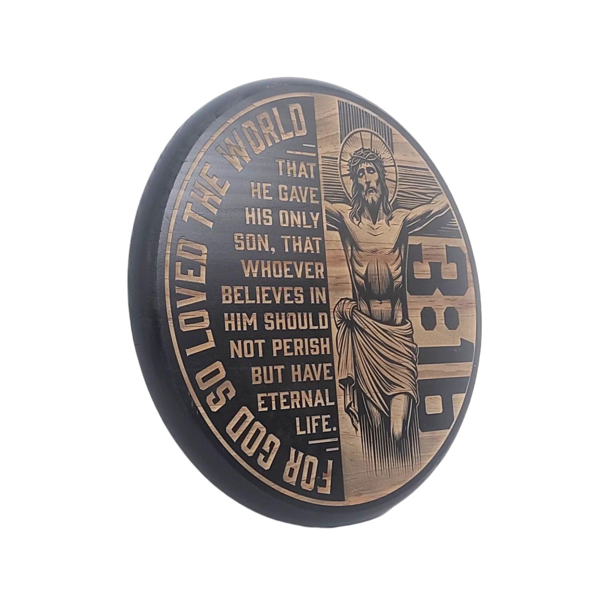 John 3:16 Engraved Round - LER001