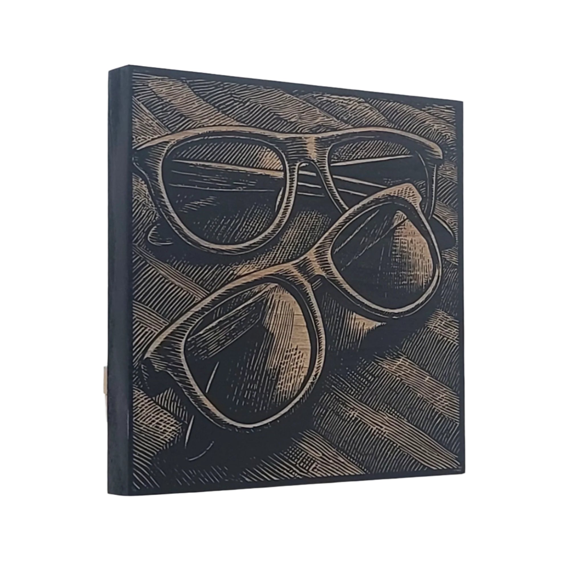 Vintage Sunglasses Engraved Wooden Sign - LES005