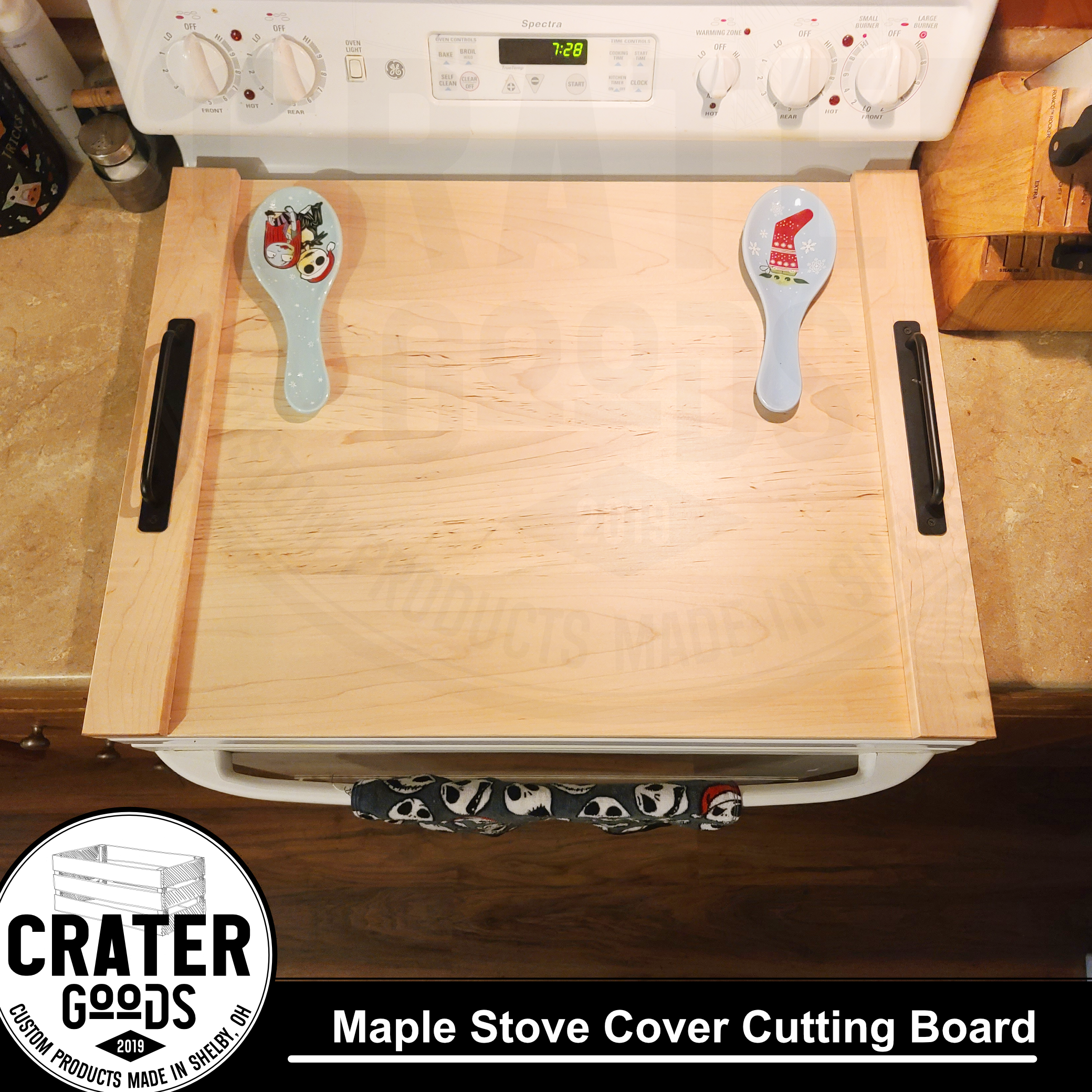 Maple Noodle Board Stove Cover | Food Safe