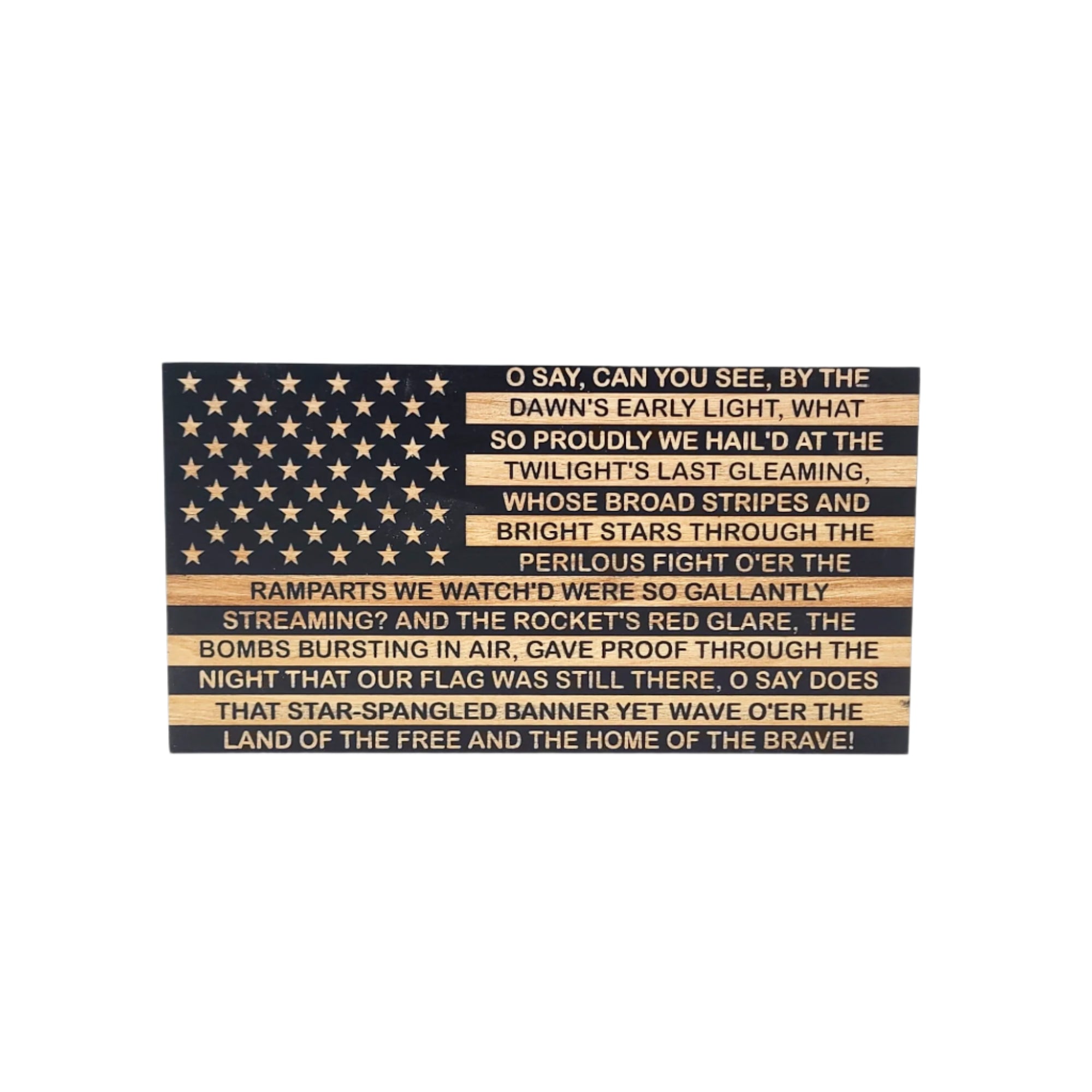 Star Spangled Banner Wooden American Flag - LEF020