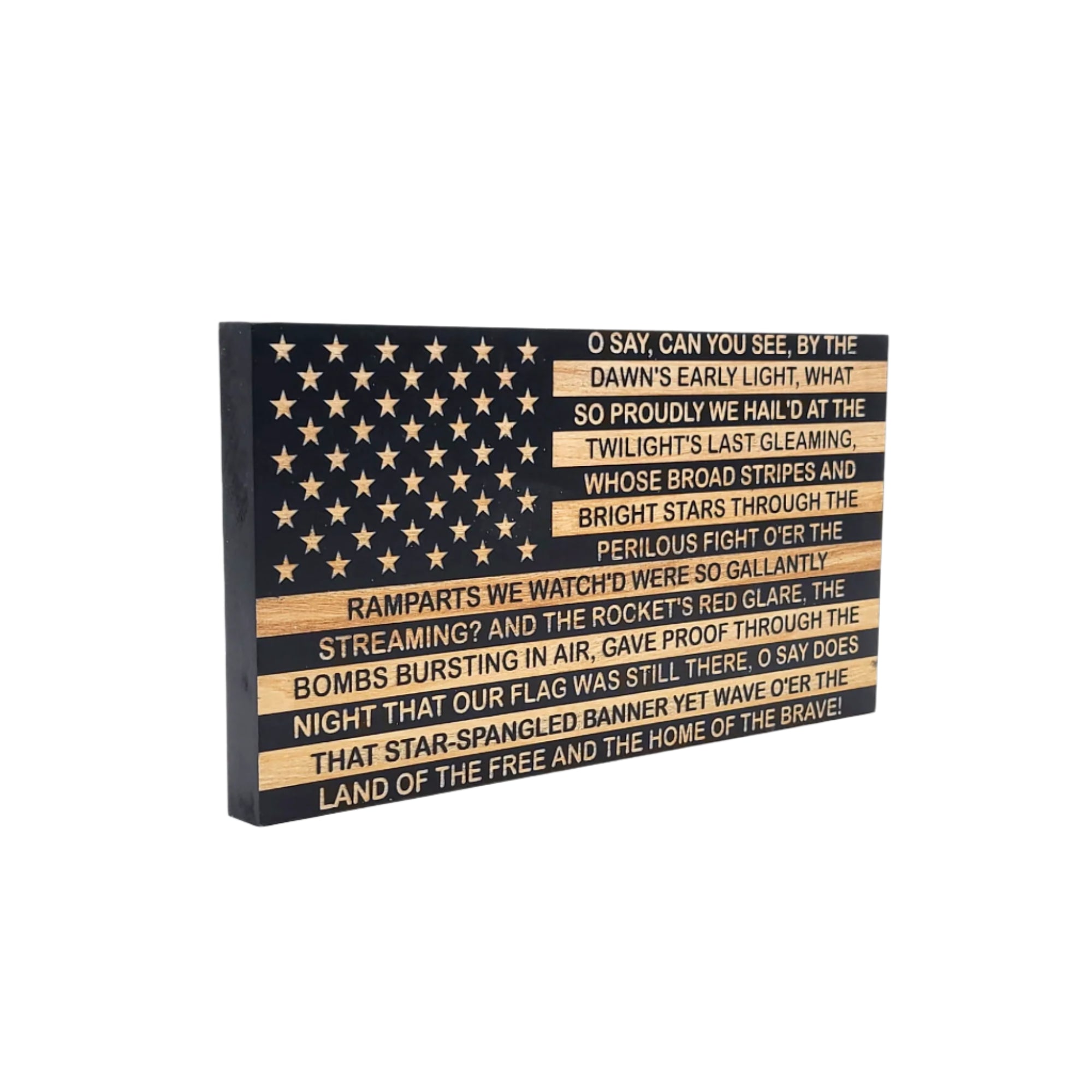 Star Spangled Banner Wooden American Flag - LEF020
