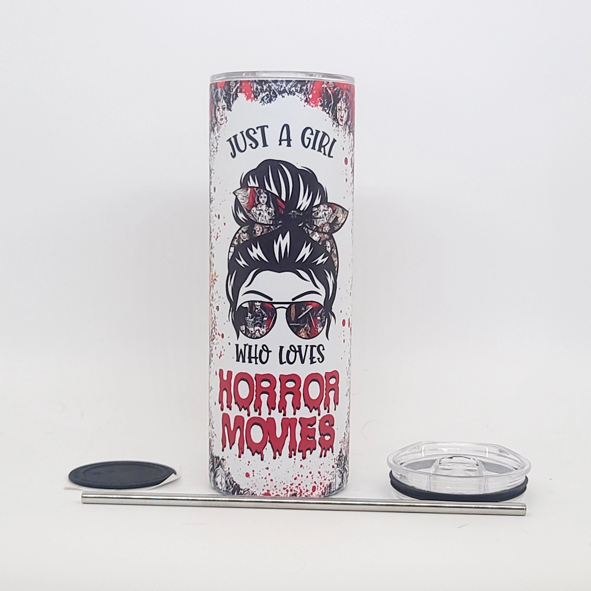 Just a Girl Who Loves Horror Movies 20oz Tumbler - SST009