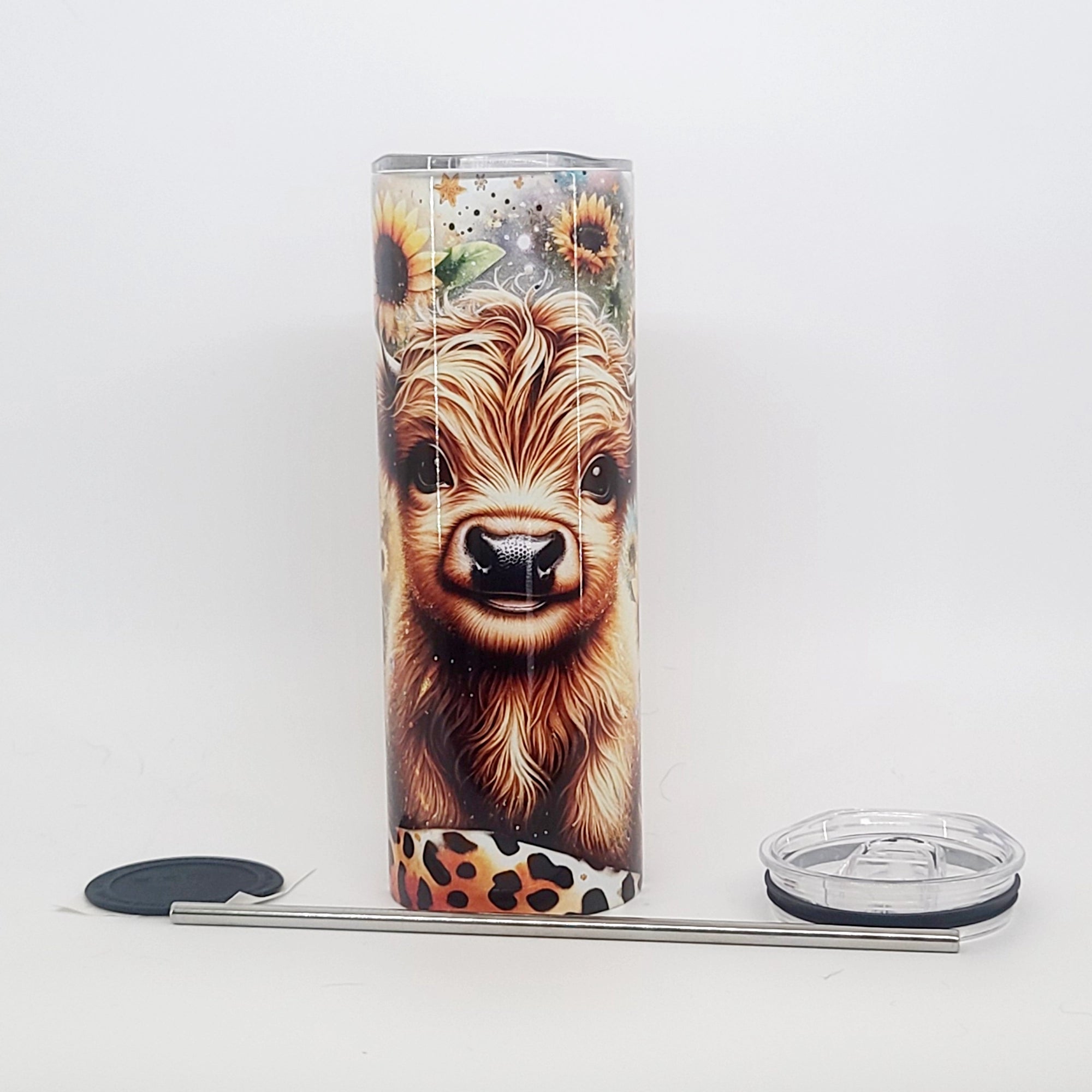 Highland Cow Sunflower 20oz Tumbler - SST021
