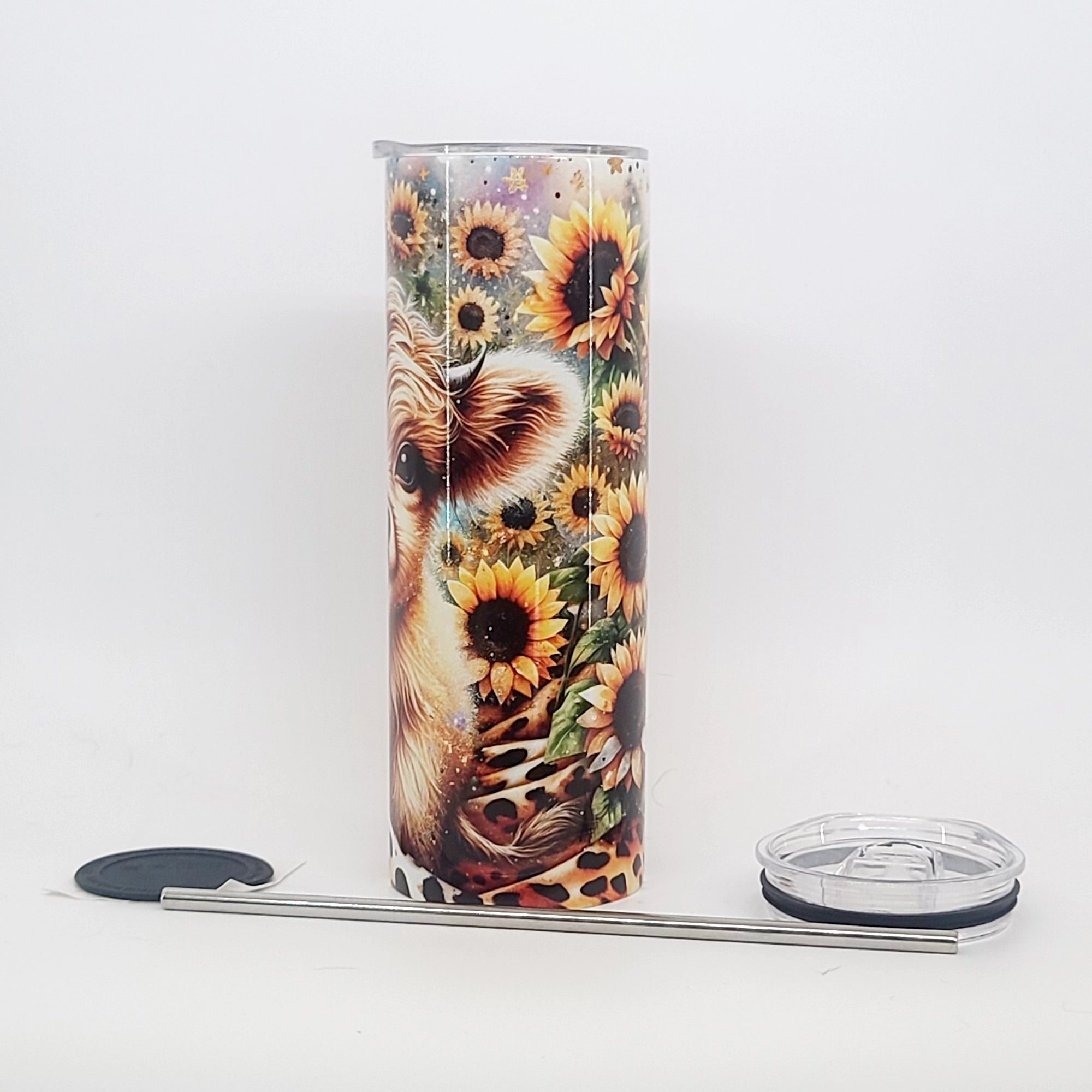 Highland Cow Sunflower 20oz Tumbler - SST021