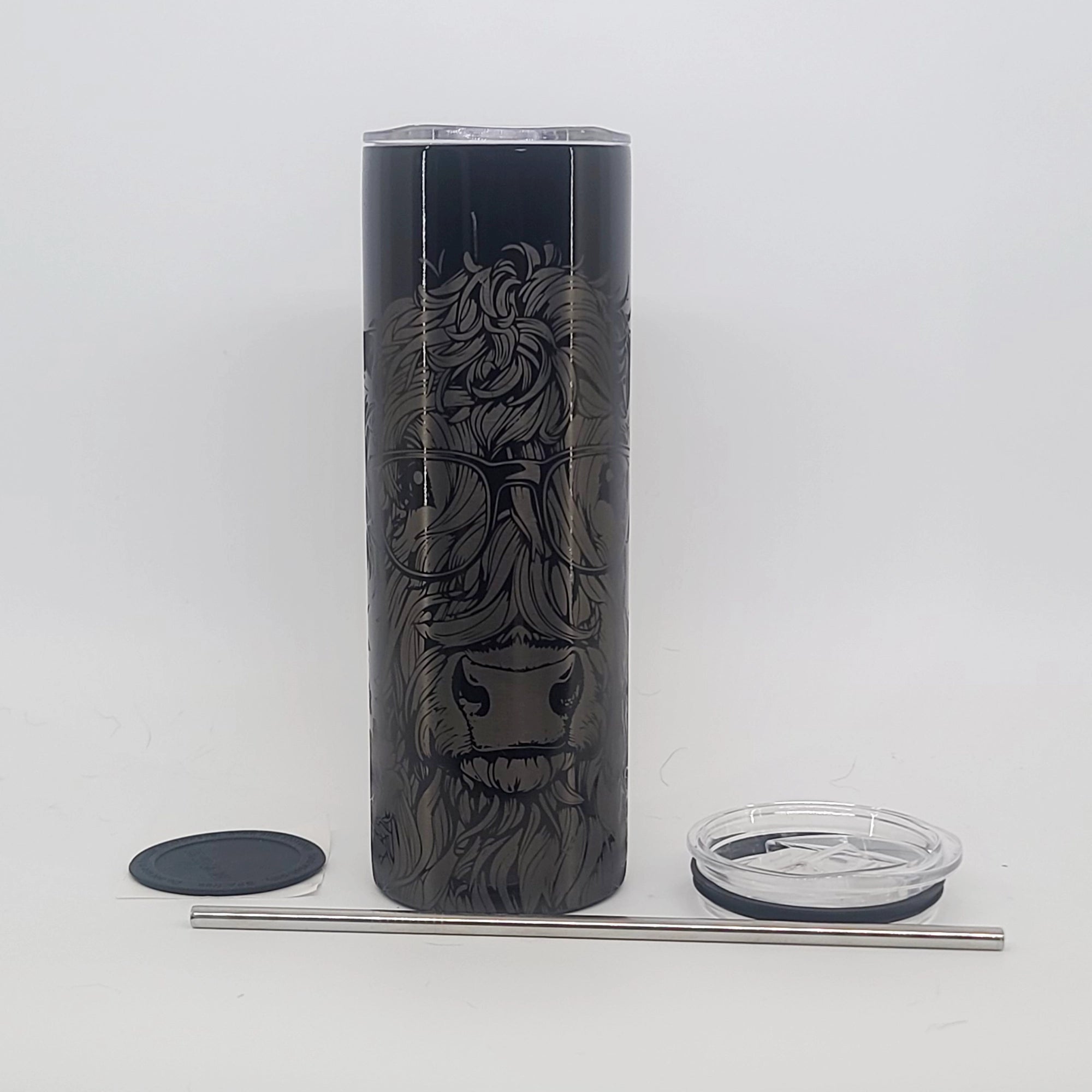 Highland Cow Card 20oz Engraved Tumbler - SST037