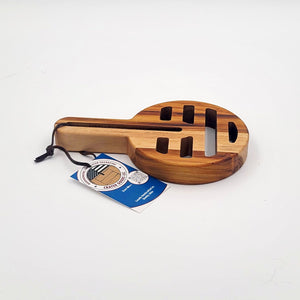 5.25" Teak Trivet with Handle - Premium Wood Pot Holder from Crater Goods - Just $15.99! Shop now at Crater Goods