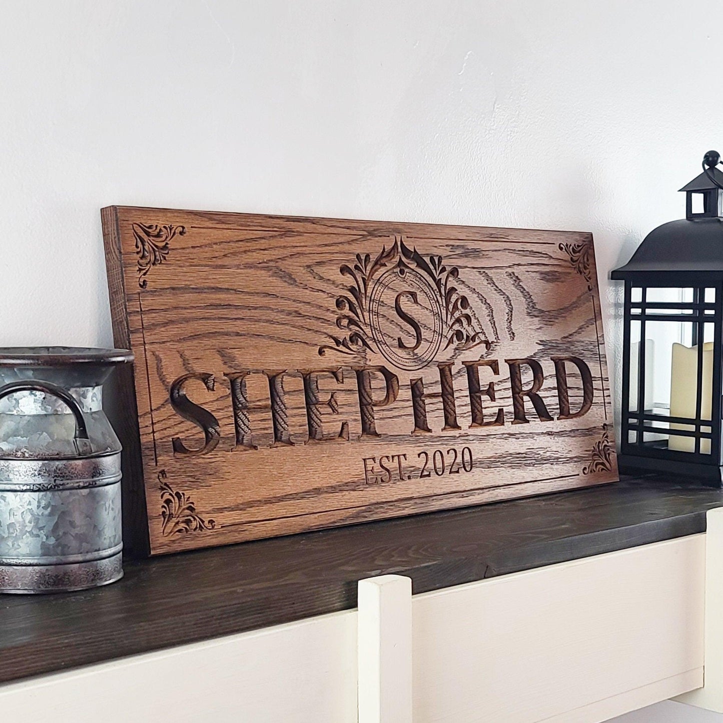 Personalized Red Oak Sign - Rectangular - Premium from Crater Goods - Just $54.99! Shop now at Crater Goods