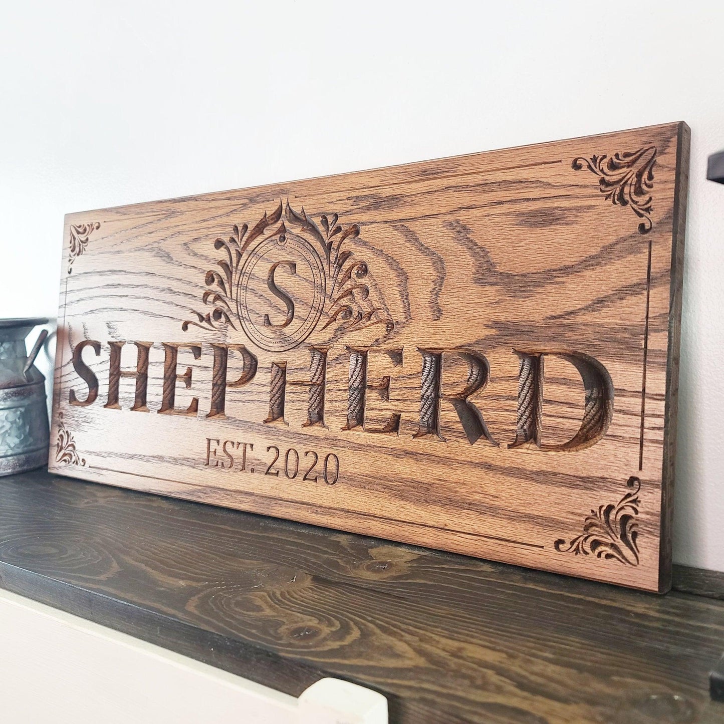 Personalized Red Oak Sign - Rectangular - Premium from Crater Goods - Just $54.99! Shop now at Crater Goods