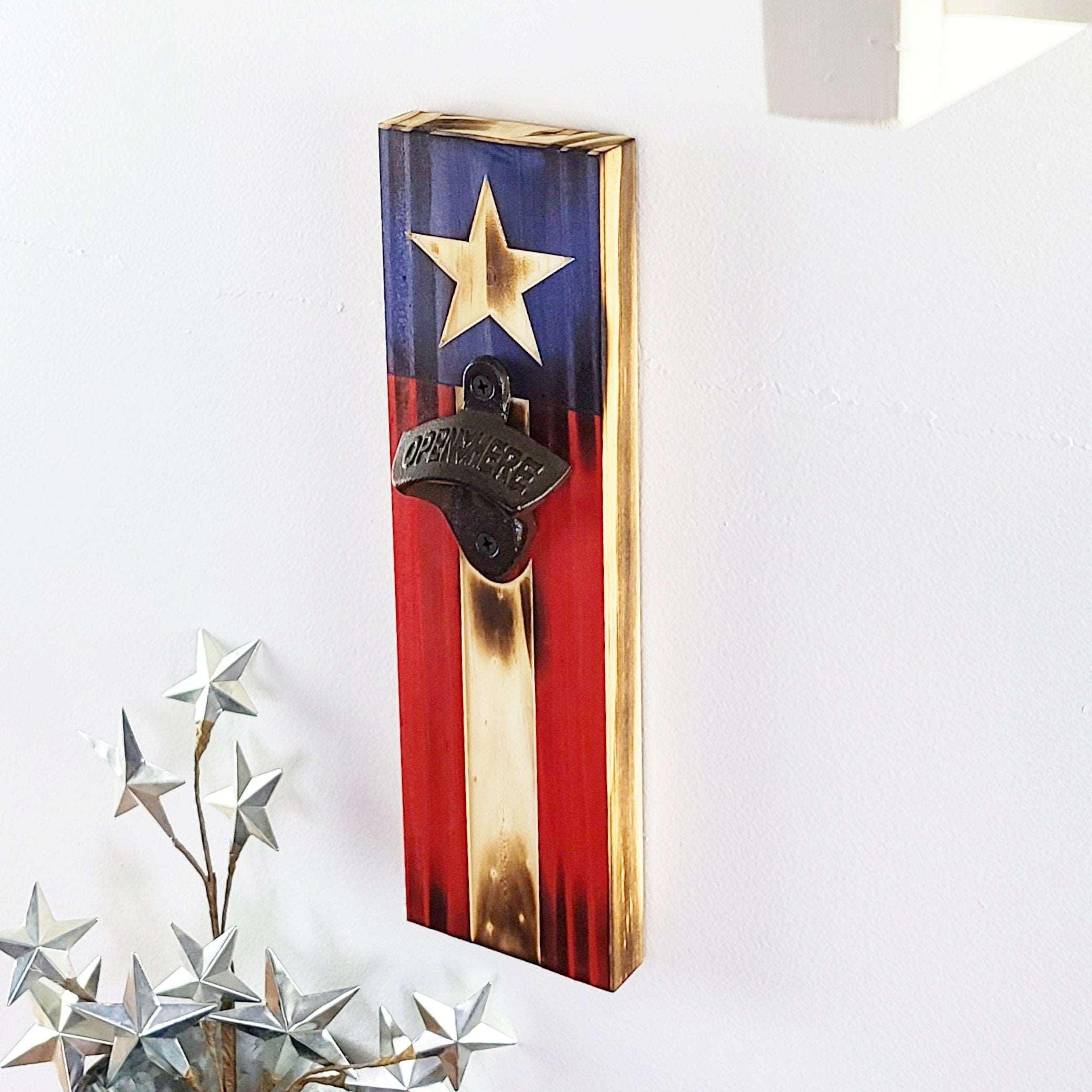 Single Star Flag Bottle Opener - Premium Bottle Openers from Crater Goods - Just $29.99! Shop now at Crater Goods