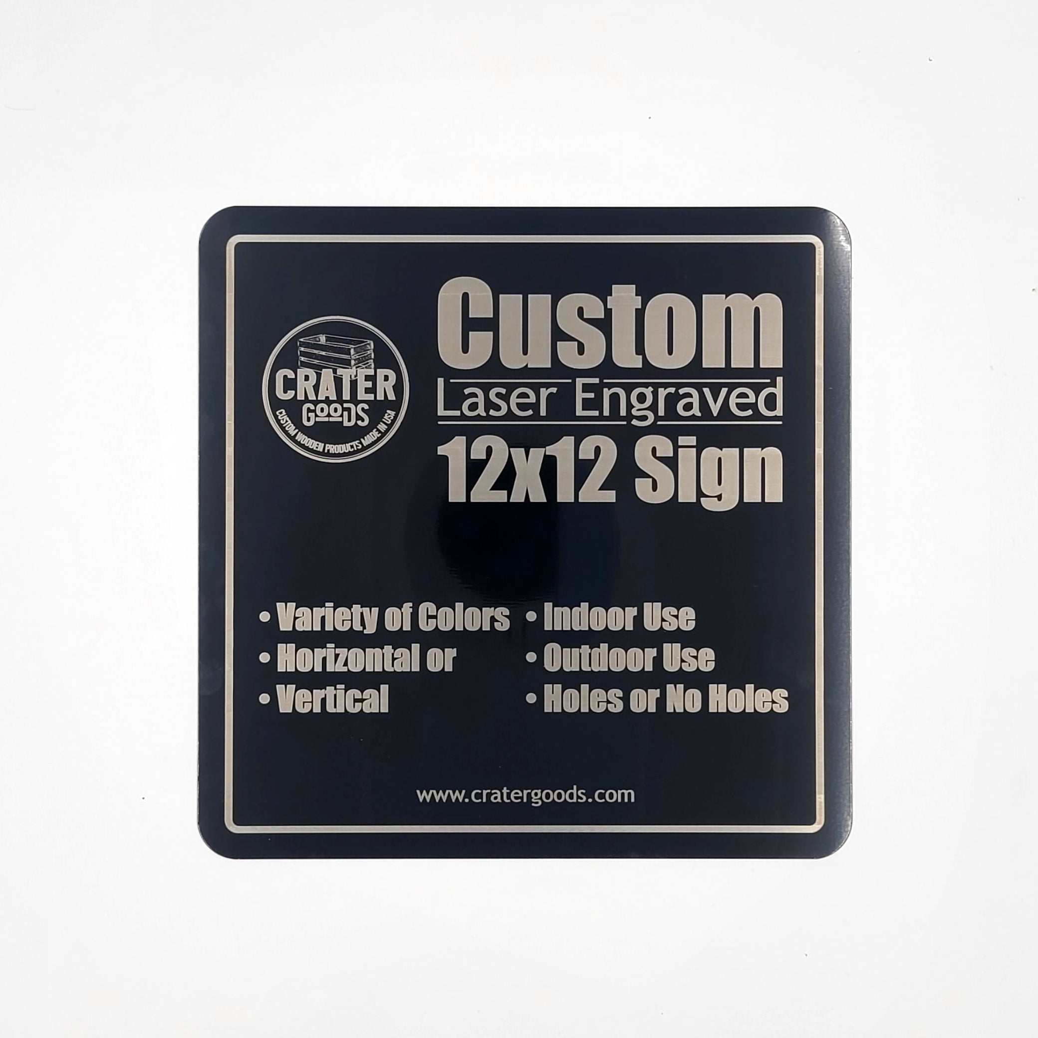 Custom Laser Engraved 12x12 Metal Sign