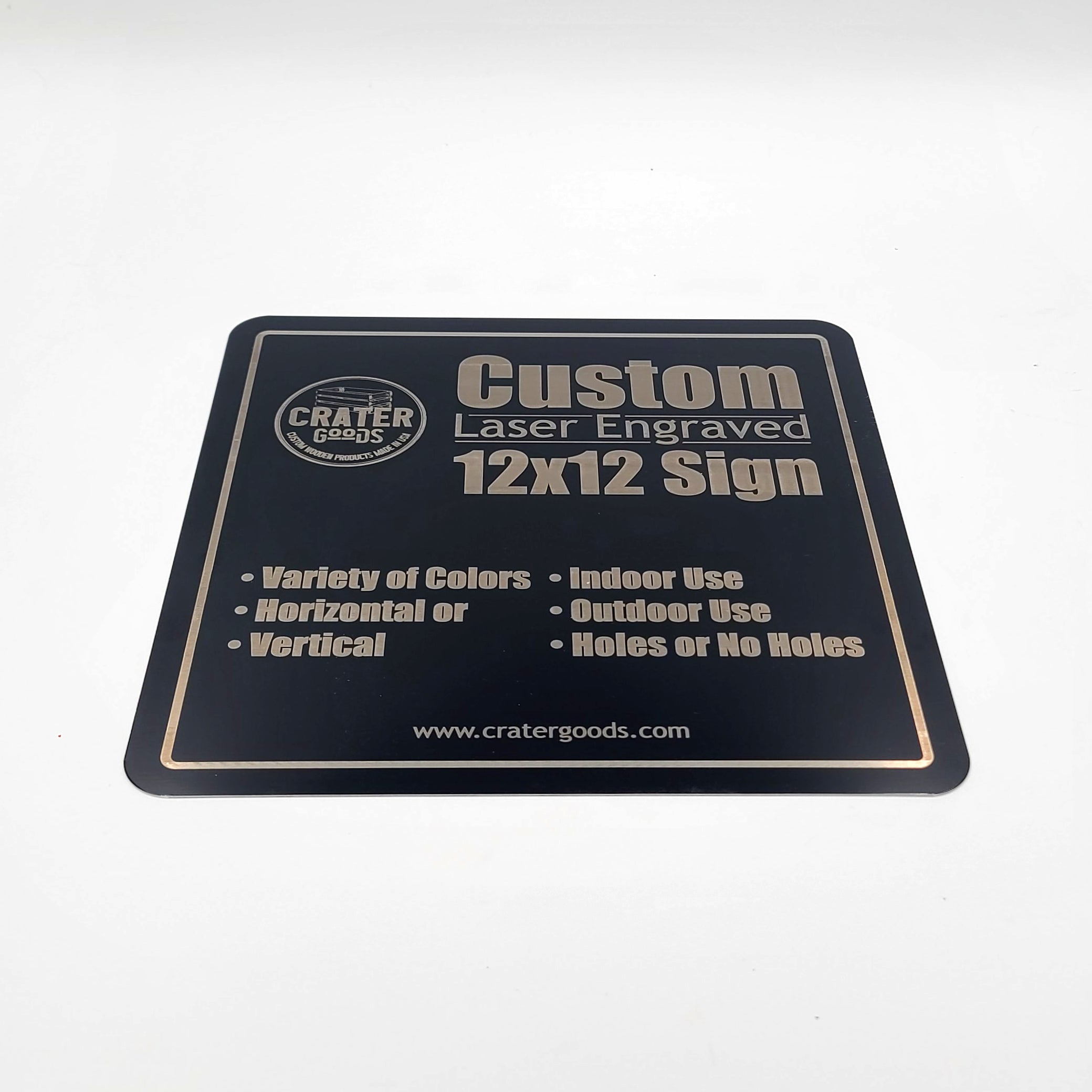 Custom Laser Engraved Metal Sign