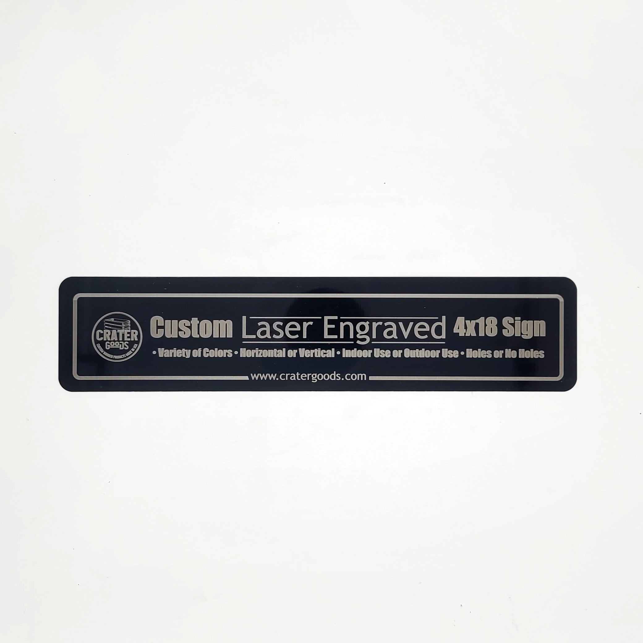 Custom Laser Engraved 18x4 Metal Sign