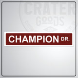Custom Metal Street Sign - CPA001 - 2’’x8’’ / Burgundy - Custom Signs