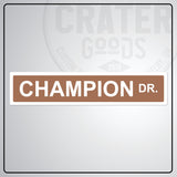 Custom Metal Street Sign - CPA001 - 2’’x8’’ / Copper - Custom Signs