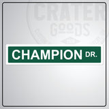 Custom Metal Street Sign - CPA001 - 2’’x8’’ / Green - Custom Signs