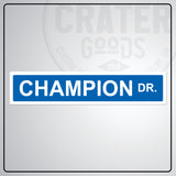 Custom Metal Street Sign - CPA001 - 2’’x8’’ / Light Blue - Custom Signs
