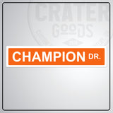 Custom Metal Street Sign - CPA001 - 2’’x8’’ / Orange - Custom Signs