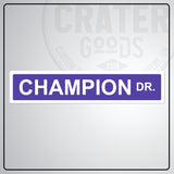 Custom Metal Street Sign - CPA001 - 2’’x8’’ / Purple - Custom Signs