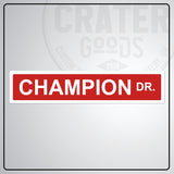 Custom Metal Street Sign - CPA001 - 2’’x8’’ / Red - Custom Signs