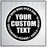 Custom Round Aluminum Signs - CPA002 - 6’’ / Black - Custom Signs