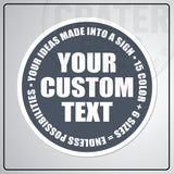Custom Round Aluminum Signs - CPA002 - 6’’ / Gray - Custom Signs