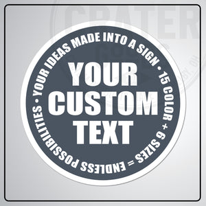 Custom Round Aluminum Signs - CPA002 - 6’’ / Gray - Custom Signs