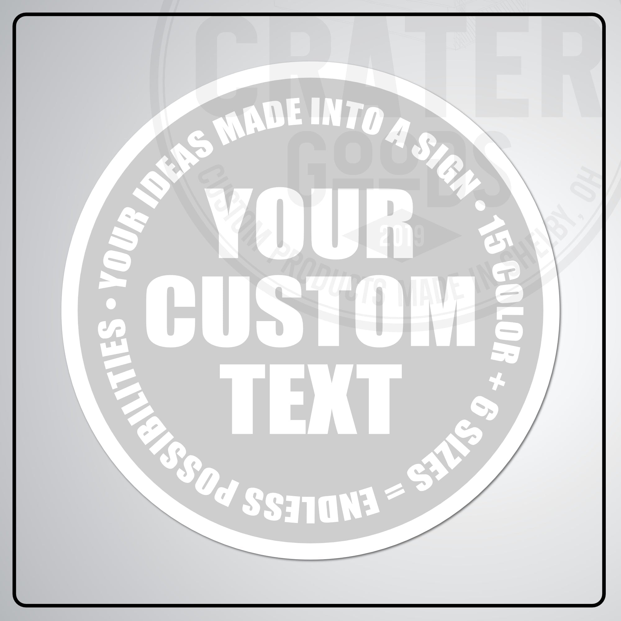 Custom Round Aluminum Signs - CPA002 - 6’’ / Silver - Custom Signs