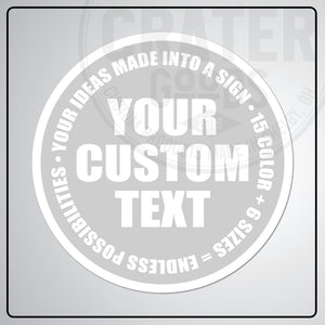 Custom Round Aluminum Signs - CPA002 - 6’’ / Silver - Custom Signs
