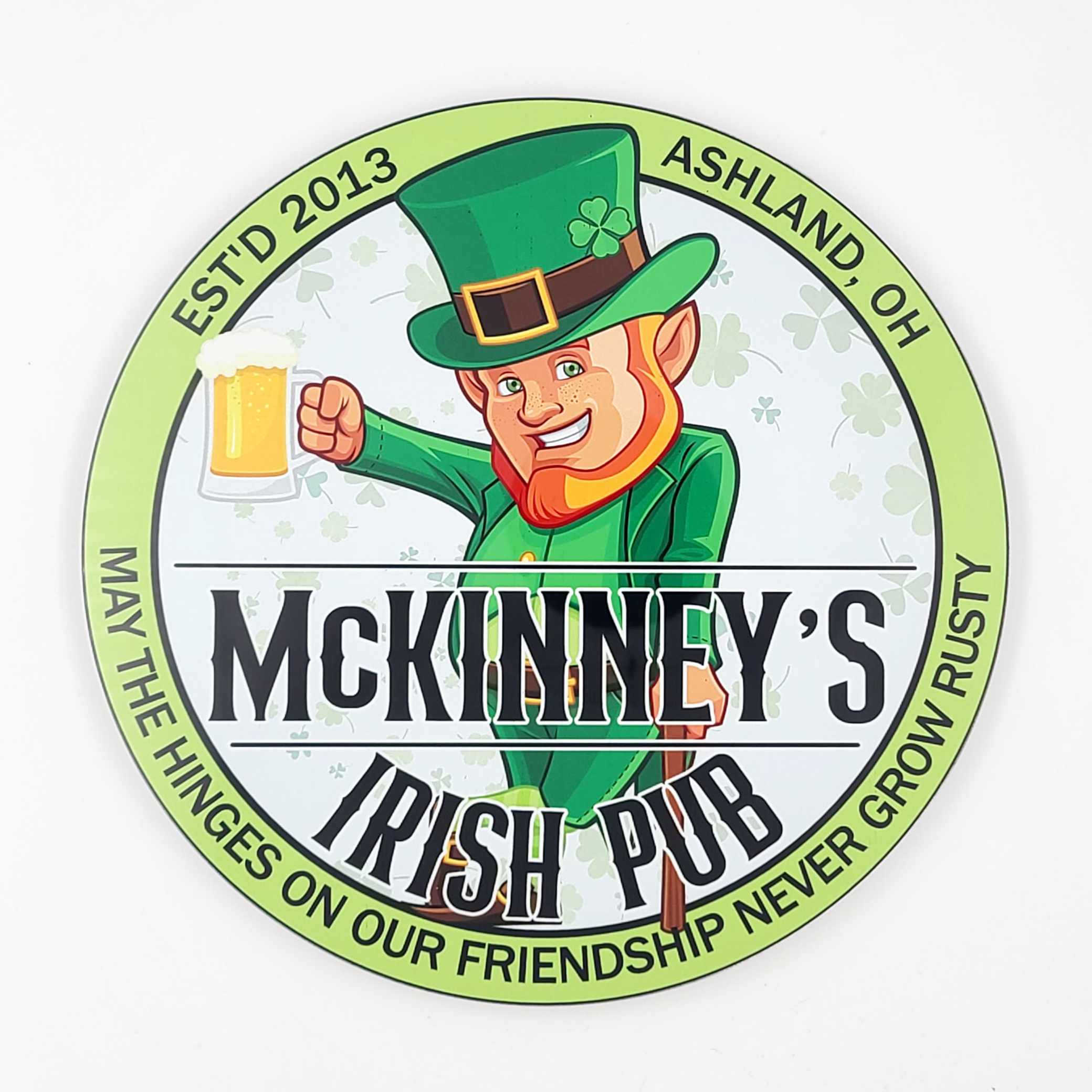 Irish Pub Sign | Personalized Good Friends & Good Times Sign | Custom Family Name Bar Sign | Metal Pub Decor | Pub Signs | Quality Aluminum