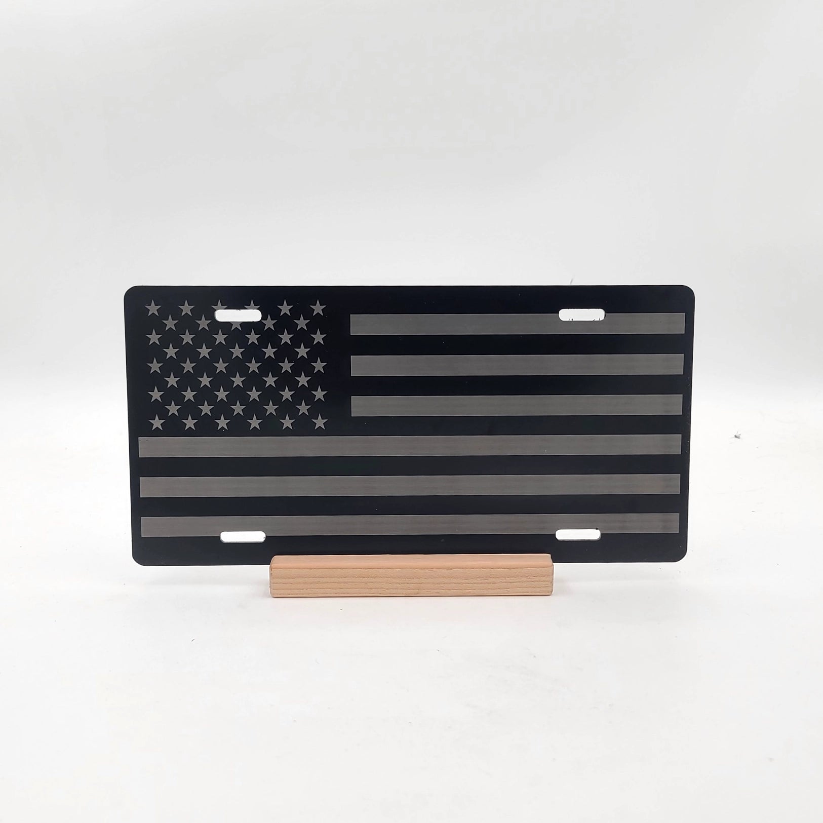 American Flag Engraved Vanity License Plate - LA009
