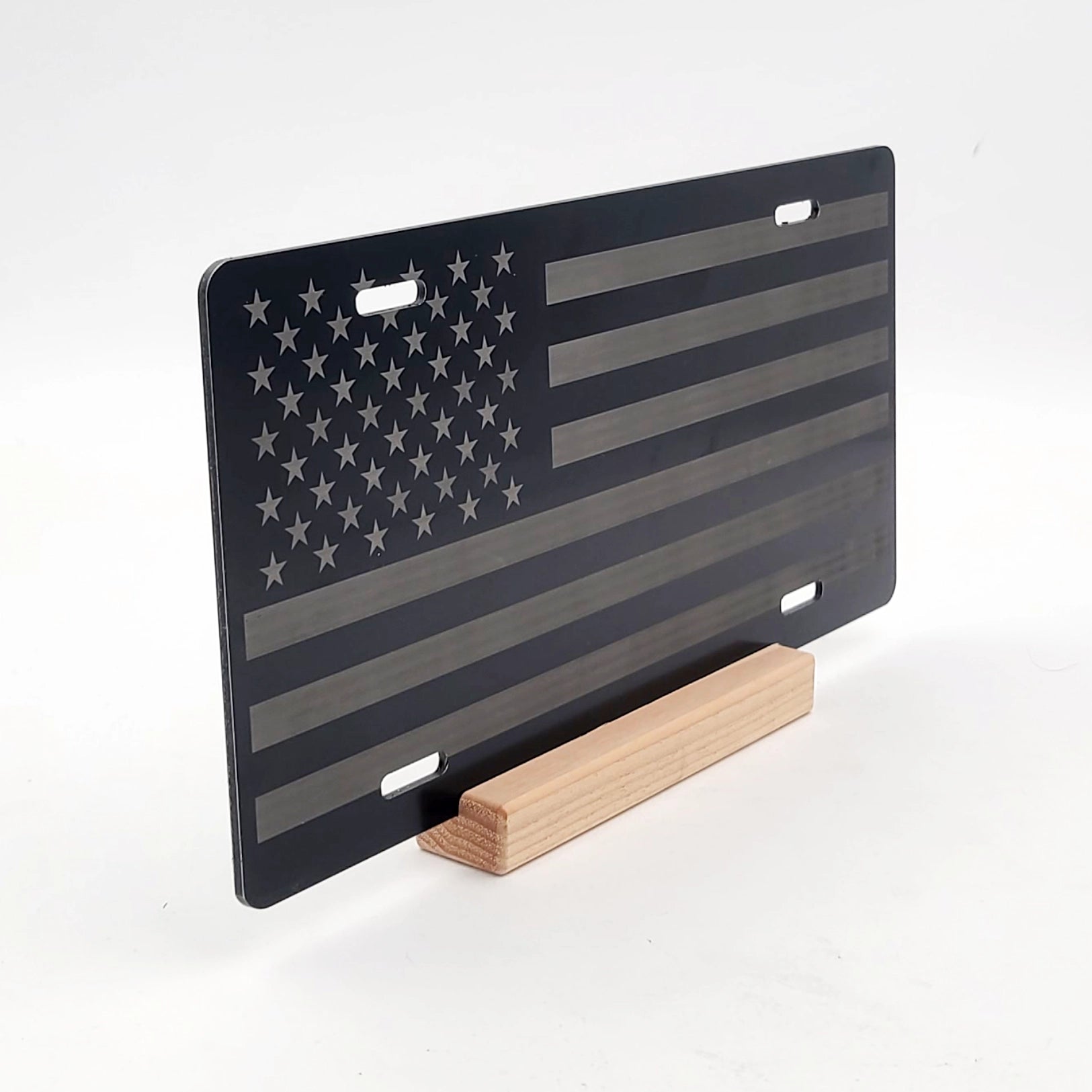American Flag Engraved Vanity License Plate - LA009