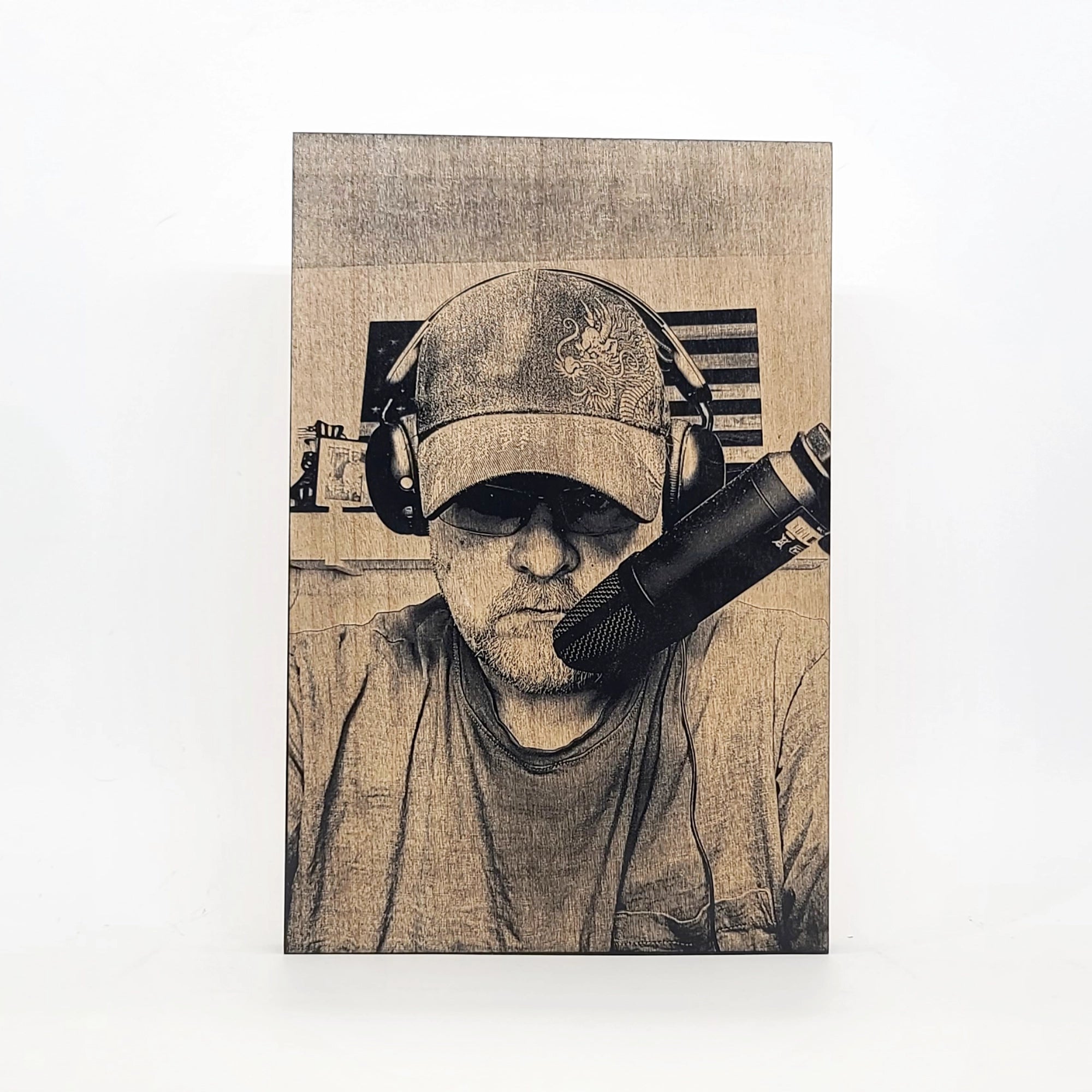 Solid Aspen Hardwood Laser Engraved Photo - LEP001