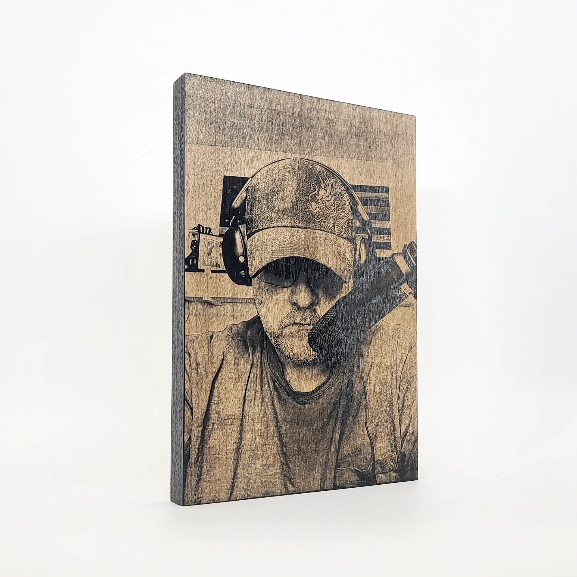 Solid Aspen Hardwood Laser Engraved Photo - LEP001