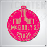 Lower Level Saloon Bar Sign - PPW001 - 13’’ / Pink - Personalized Signs