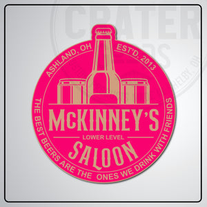 Lower Level Saloon Bar Sign - PPW001 - 13’’ / Pink - Personalized Signs