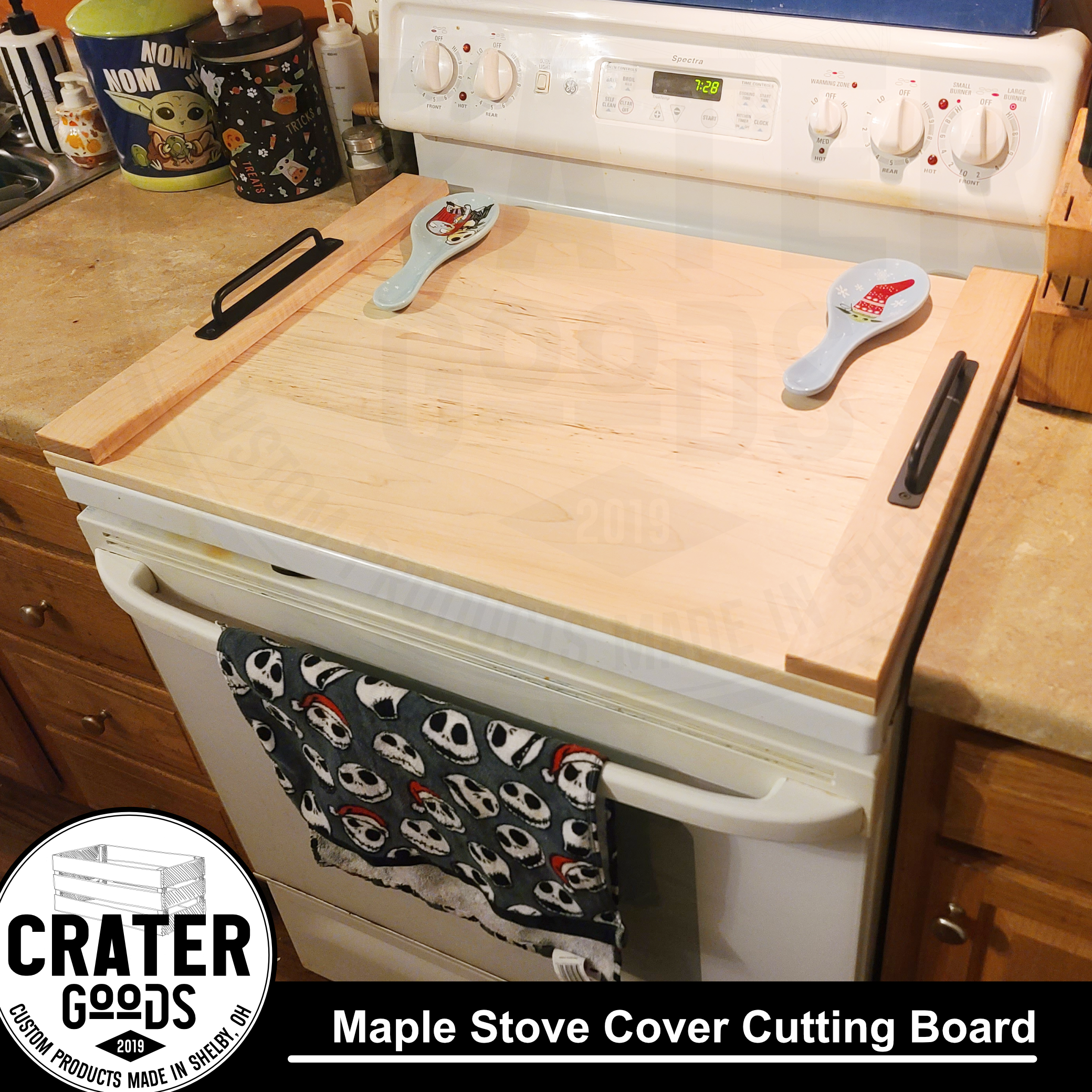 Maple Noodle Board Stove Cover | Food Safe