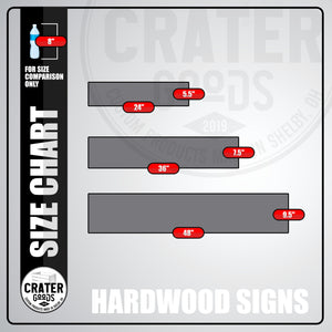 Ebonized Hickory Established Sign - HWS001 - Carved Signs