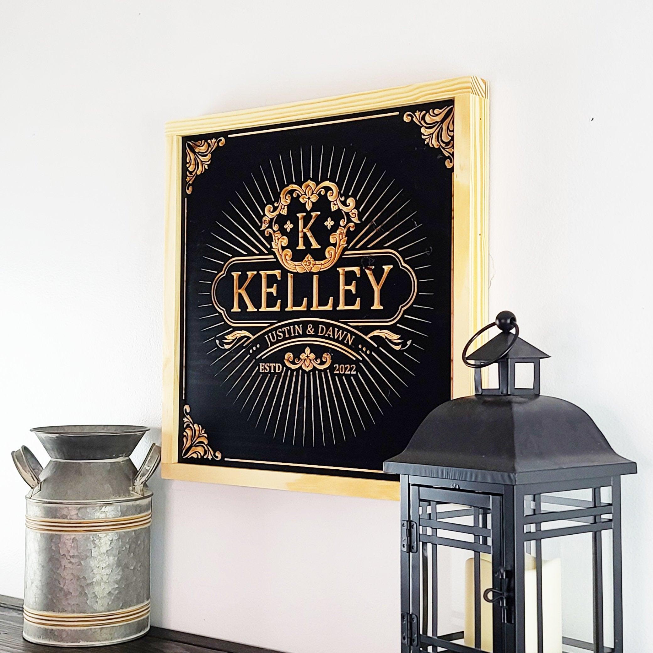 Last Name Sign - Premium Personalized Wood Sign from Crater Goods - Just $47.99! Shop now at Crater Goods