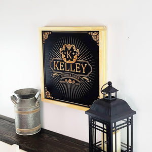 Last Name Sign - Premium Personalized Wood Sign from Crater Goods - Just $47.99! Shop now at Crater Goods