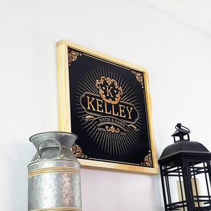 Last Name Sign - Premium Personalized Wood Sign from Crater Goods - Just $47.99! Shop now at Crater Goods