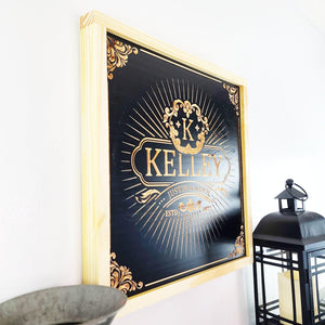 Last Name Sign - Premium Personalized Wood Sign from Crater Goods - Just $47.99! Shop now at Crater Goods